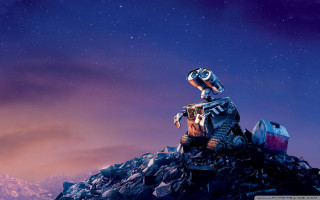 Robot pile rubble sky star - sky behind free wallpaper