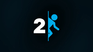 Blue white sign person climbing 2 - derek zabrocki free wallpaper