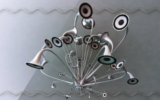 Artistic abstract kinetic sculpture string - artistic free wallpaper