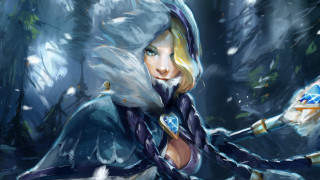 Woman blue outfit crystal ball - a crystal ball free wallpaper