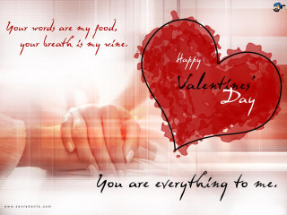 Valentines day card heart hand 3 - the word happy valentines day free wallpaper