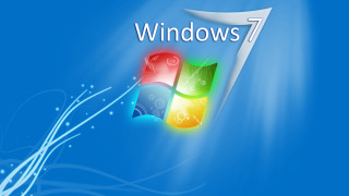 Blue background windows7 logo water - a wave of water free wallpaper