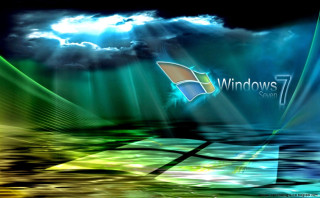 Computer screen windows7 logo sky 2 - a computer screen free wallpaper for desktop