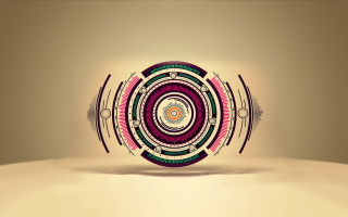 Circular patterned object light shadow - a circular object free wallpaper