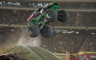 Monster truck dirt stadium people - a monster truck free wallpaper