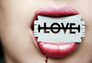 Woman lips love paper blood - love free wallpaper