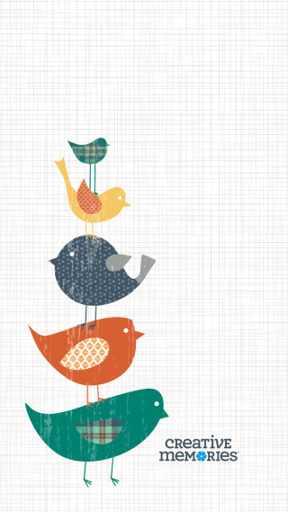 Birds stack geometric abstract storybook - top free wallpaper for mobile