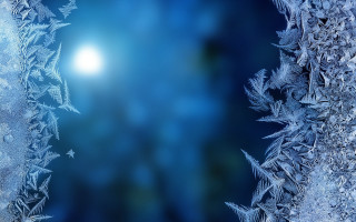 Blue background sun ice crystals - a.b. frost free wallpaper