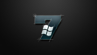 Black white seven blue background - f 8 aperture free wallpaper