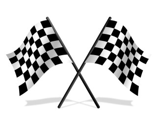 Crossed checkered flags pattern white - brian despain free wallpaper