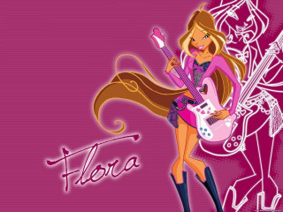 Girl guitar pink background playing - celia fiennes free wallpaper
