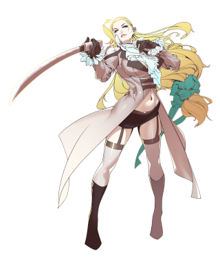 Woman sword flower blonde longhair - a sword and a flower free wallpaper