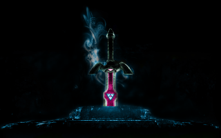 Sword pink handle blue flame - a blue flame free wallpaper