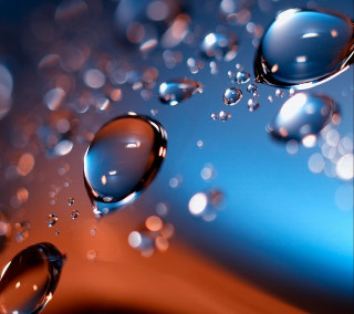Water droplets blue surface red - free rain wallpaper for tablet