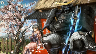 Woman bench horse man armor - a bench next free wallpaper