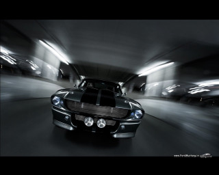 Black white car tunnel headlights - a black stripe free wallpaper