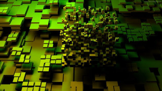 Green black abstract plant yellow 2 - c4d free wallpaper