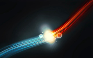 Red blue light streaks black - a white line in the middle free wallpaper