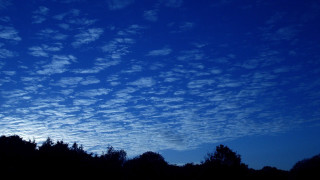 Blue sky clouds trees foreground 9 - free sky wallpaper