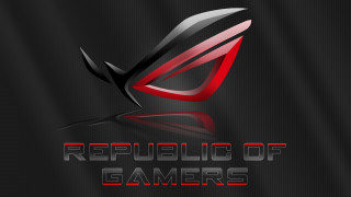 Republic of gamers red black - a logo free wallpaper