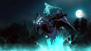 Man riding horse night sword - arcane free wallpaper