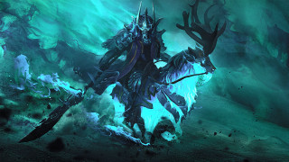 Man horse sword demon forest - his hand and a demon free wallpaper