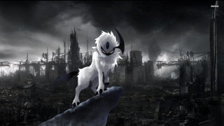 White black animal rock city - animal standing free wallpaper