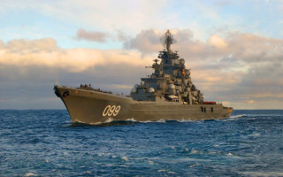 Battleship ocean sky clouds large 2 - the deck free wallpaper