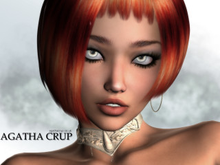 Woman red hair choker necklace - anton graff free wallpaper