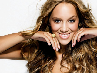 Woman long hair ring smiling - seductive smile free wallpaper