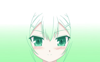 Girl green eyes gradient background - luminous free wallpaper