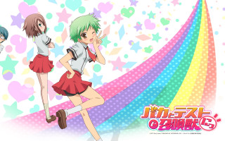Anime girls rainbow background stars - a rainbow free wallpaper for desktop