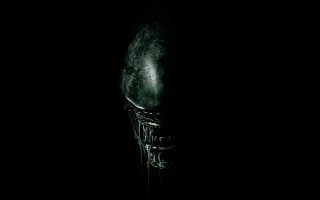 Alien head black white light - neoprimitivism free wallpaper