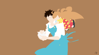 Woman child blue dress backpack - a child free wallpaper