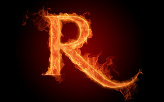 Fire letter r rayonism raytraced - fire free wallpaper