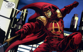 Man red suit sword comic - marvel comic free wallpaper