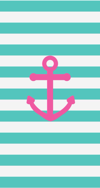 Pink anchor striped background cooper - typographic free wallpaper for mobile