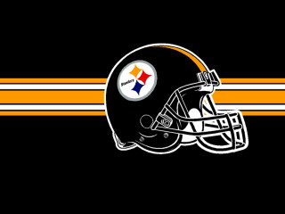 Pittsburgh football helmet black background 2 - a yellow stripe free wallpaper for desktop