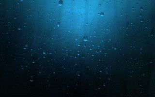 Blue background waterdrops black sky - a few white dot free wallpaper