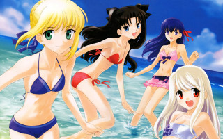 Girls bikinis beach water cat - bikinis free wallpaper