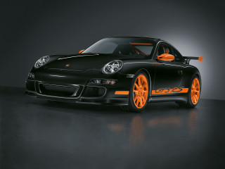 Black orange sports car dark - a black wall free wallpaper