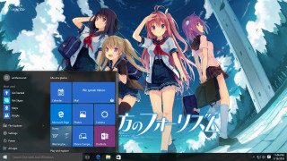 Desktop anime windows10 girls schoolbag - a desktop computer screen free wallpaper