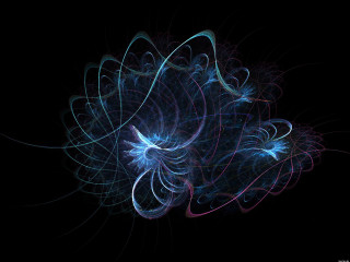 Blue pink flower computer generated - fractal free wallpaper