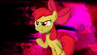 Red pony smile blood pink - a cartoon pony free wallpaper