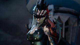 Futuristic woman sword castle video - unreal engine 5 quality free wallpaper