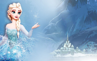 Frozen princess castle snowflakes background 3 - covered free wallpaper