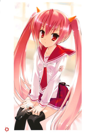 Girl pink hair red bow - pink hair free wallpaper for mobile