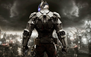Futuristic man suit city skyline 2 - a futuristic helmet free wallpaper