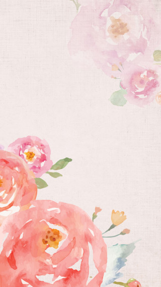 Pink flowers watercolor moon arts - a watercolor painting free wallpaper for mobile