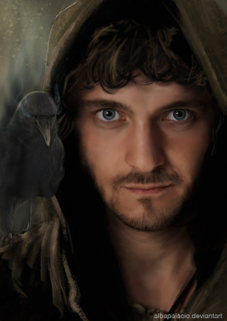 Man hoodie bird shoulder serious - alan pollack free wallpaper